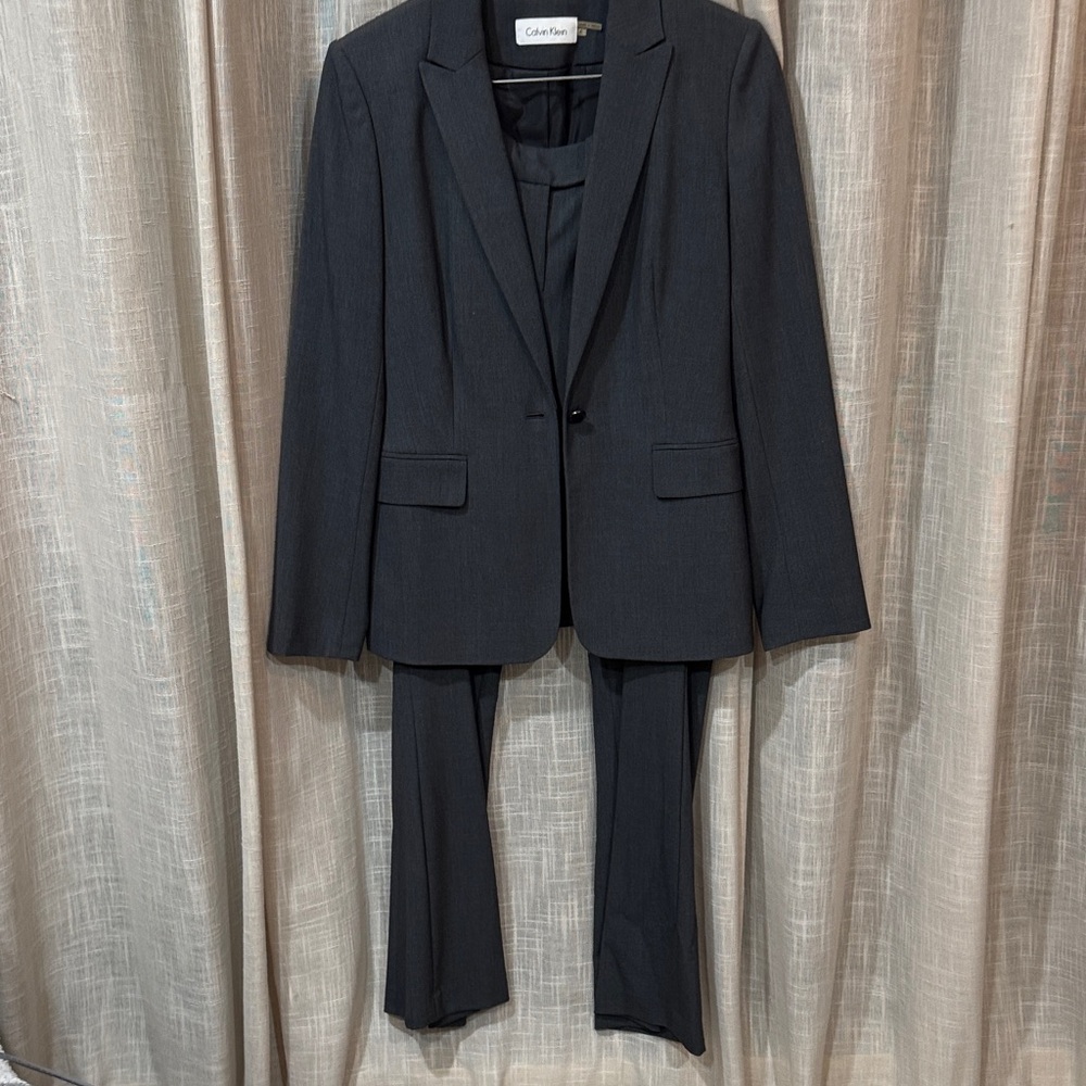 Calvin Klein Charcoal Gray Suit